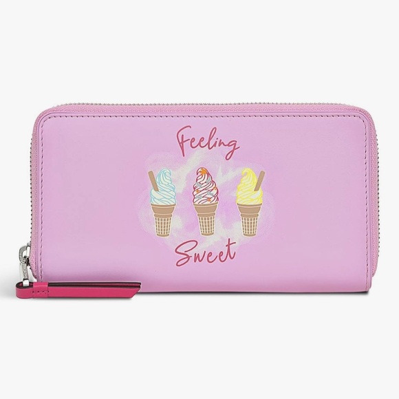 NWT-Radley London-Feeling Sweet-Ice Cream🍦Lg Zip Around Wallet-Sugar Pink-$135 - Picture 9 of 12